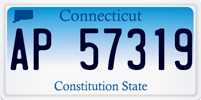 CT license plate AP57319