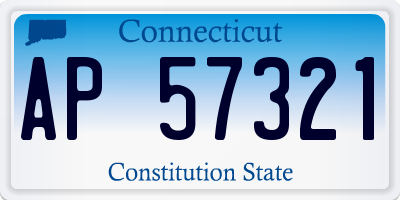CT license plate AP57321