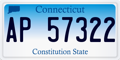 CT license plate AP57322