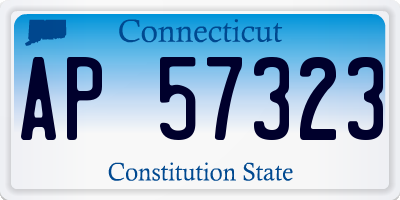 CT license plate AP57323