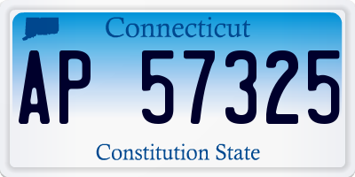 CT license plate AP57325