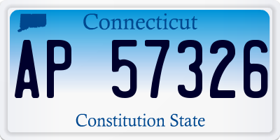 CT license plate AP57326