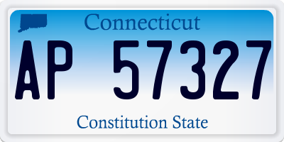 CT license plate AP57327