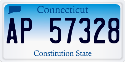 CT license plate AP57328