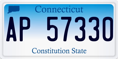 CT license plate AP57330