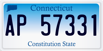 CT license plate AP57331