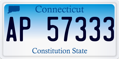 CT license plate AP57333