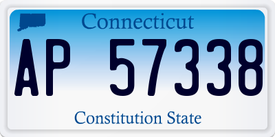 CT license plate AP57338