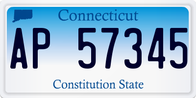 CT license plate AP57345