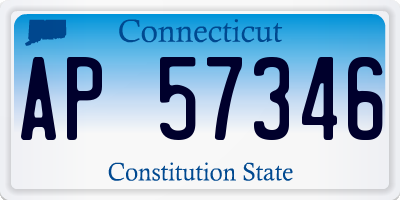 CT license plate AP57346