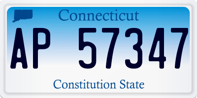 CT license plate AP57347