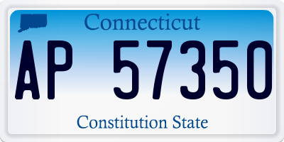CT license plate AP57350