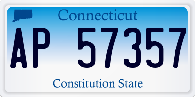 CT license plate AP57357