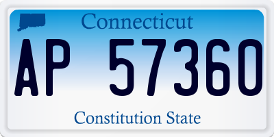 CT license plate AP57360