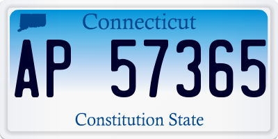 CT license plate AP57365
