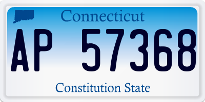 CT license plate AP57368