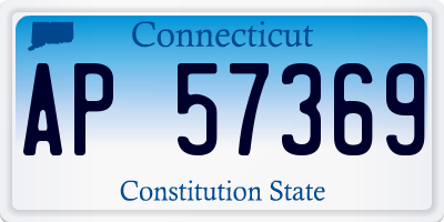CT license plate AP57369
