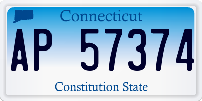 CT license plate AP57374