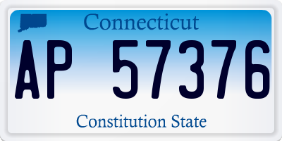 CT license plate AP57376