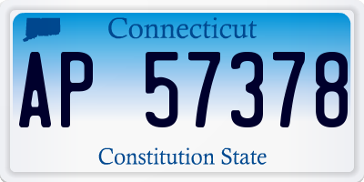 CT license plate AP57378