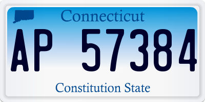 CT license plate AP57384