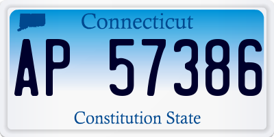 CT license plate AP57386