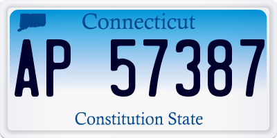 CT license plate AP57387