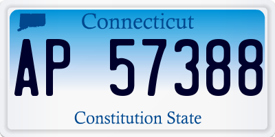CT license plate AP57388