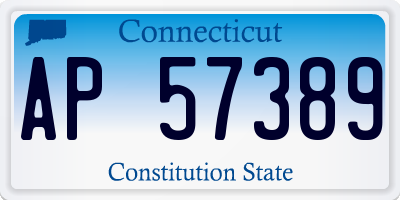 CT license plate AP57389
