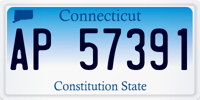 CT license plate AP57391