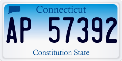 CT license plate AP57392