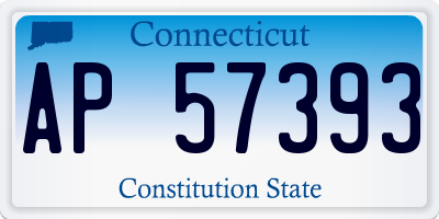CT license plate AP57393