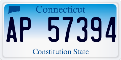 CT license plate AP57394