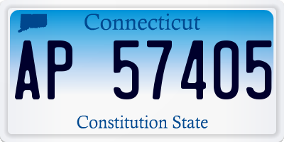 CT license plate AP57405