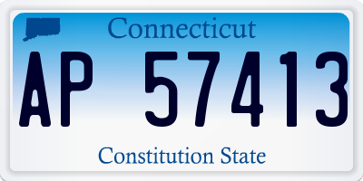 CT license plate AP57413