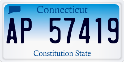 CT license plate AP57419