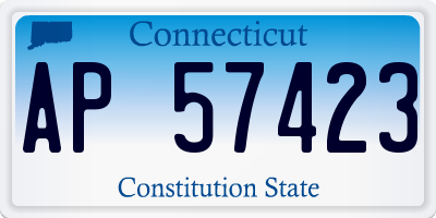 CT license plate AP57423