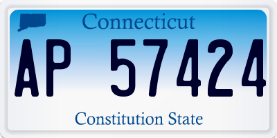CT license plate AP57424