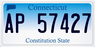 CT license plate AP57427