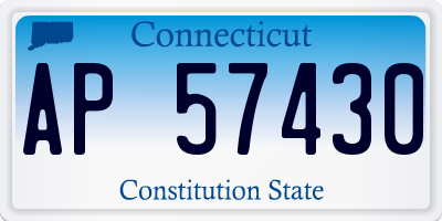 CT license plate AP57430