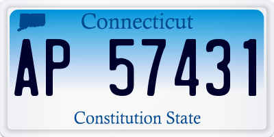 CT license plate AP57431