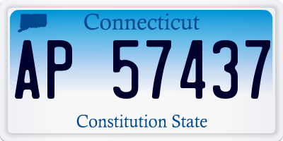 CT license plate AP57437
