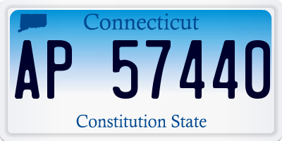 CT license plate AP57440