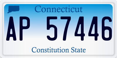 CT license plate AP57446