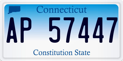 CT license plate AP57447