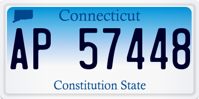 CT license plate AP57448
