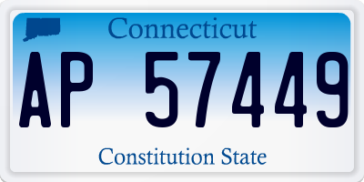 CT license plate AP57449