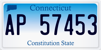 CT license plate AP57453