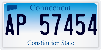 CT license plate AP57454