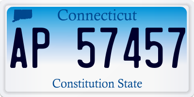 CT license plate AP57457